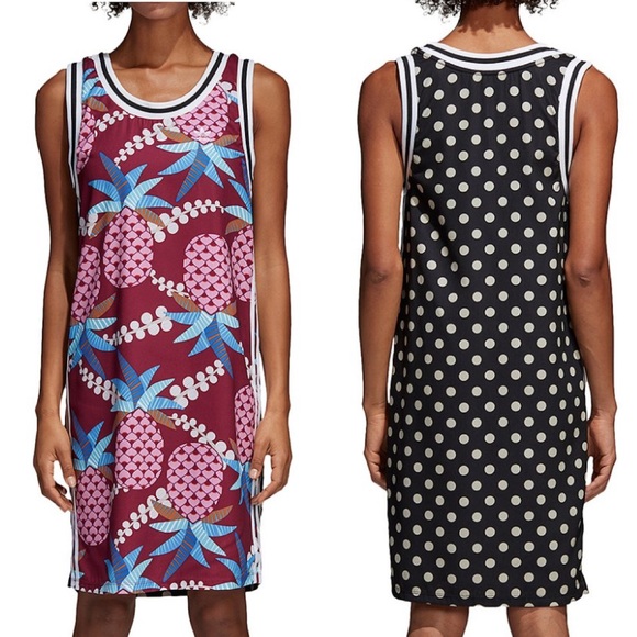 adidas Dresses & Skirts - Adidas Originals Tank Pineapple Print Jersey Dress